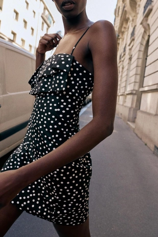 Мини-платье в горошек- Заказать в России