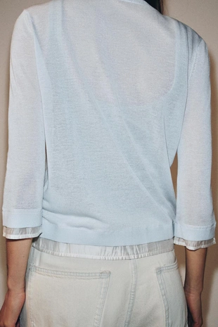 Blue/White | 2893/013/044 - Zara Комбинированный кардиган