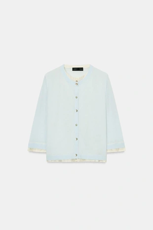 Комбинированный кардиган- Заказать в России