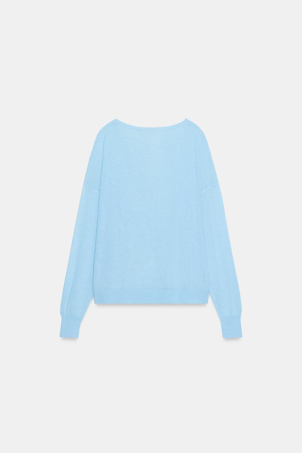 ТОНКИЙ ДЖЕМПЕР С V-ОБРАЗНЫМ ВЫРЕЗОМ