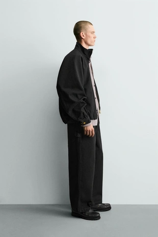 Хлопковый бомбер свободного кроя- Заказать в России