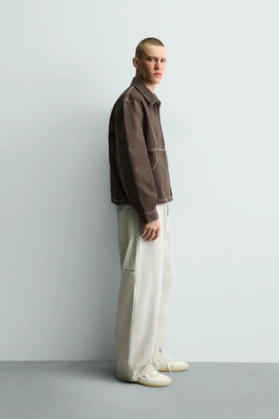 Куртка  с контрастной отстрочкой- Заказать в России