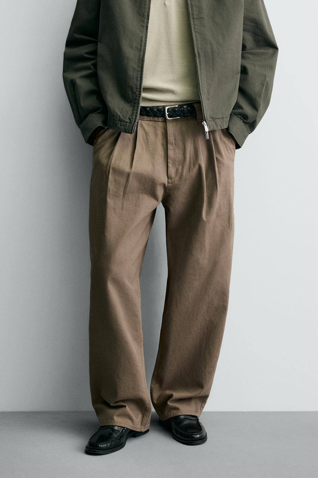 БРЮКИ ЧИНОС свободного кроя СО СКЛАДКАМИ