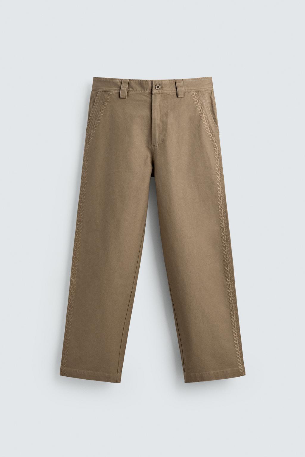 БРЮКИ прямого кроя С ВЫШИВКОЙ