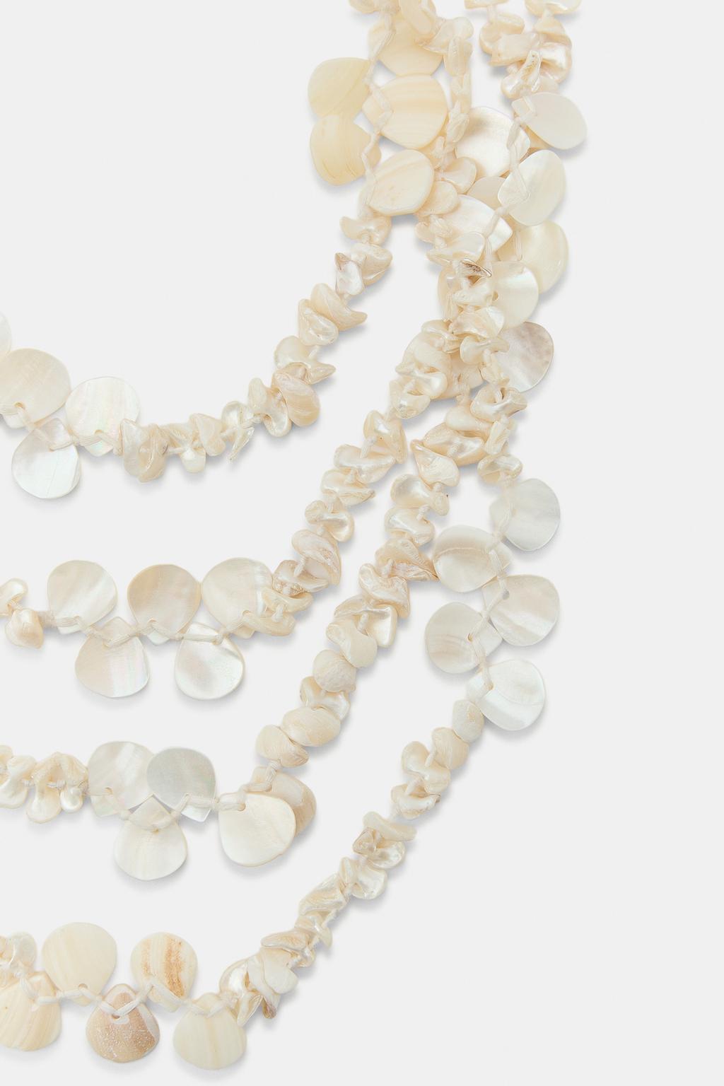 ОЖЕРЕЛЬЕ С ДЕТАЛЯМИ ПОД ПЕРЛАМУТР