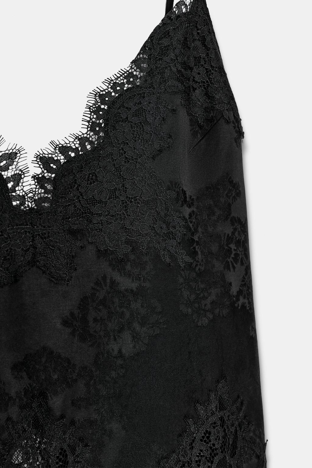 ДЛИННЫЙ КРУЖЕВНОЙ ТОП — коллекция Zara «ZW»