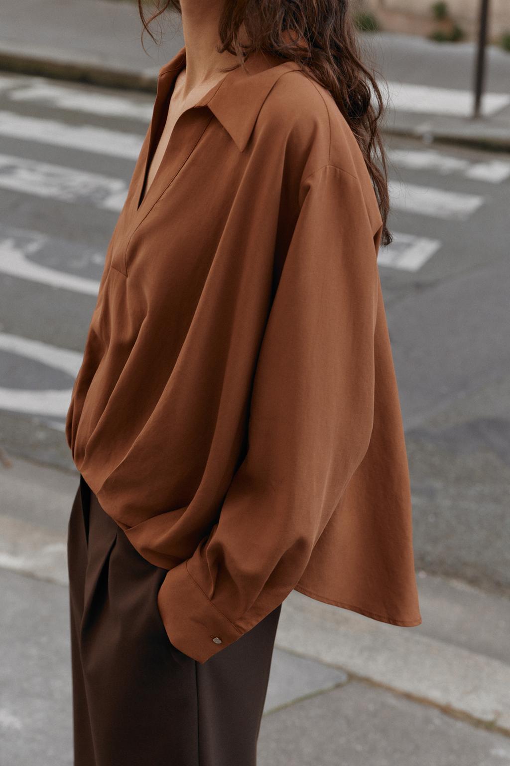 РУБАШКА С ОБЪЕМНЫМ НИЗОМ