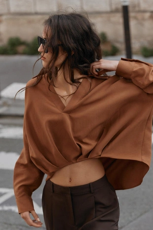 Рубашка с объемным низом- Заказать в России