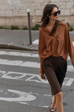 Рубашка с объемным низом- Заказать в России