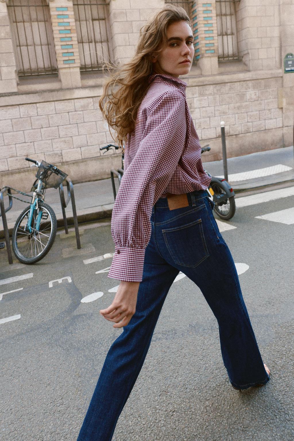 УКОРОЧЕННАЯ РУБАШКА В КЛЕТКУ ВИШИ