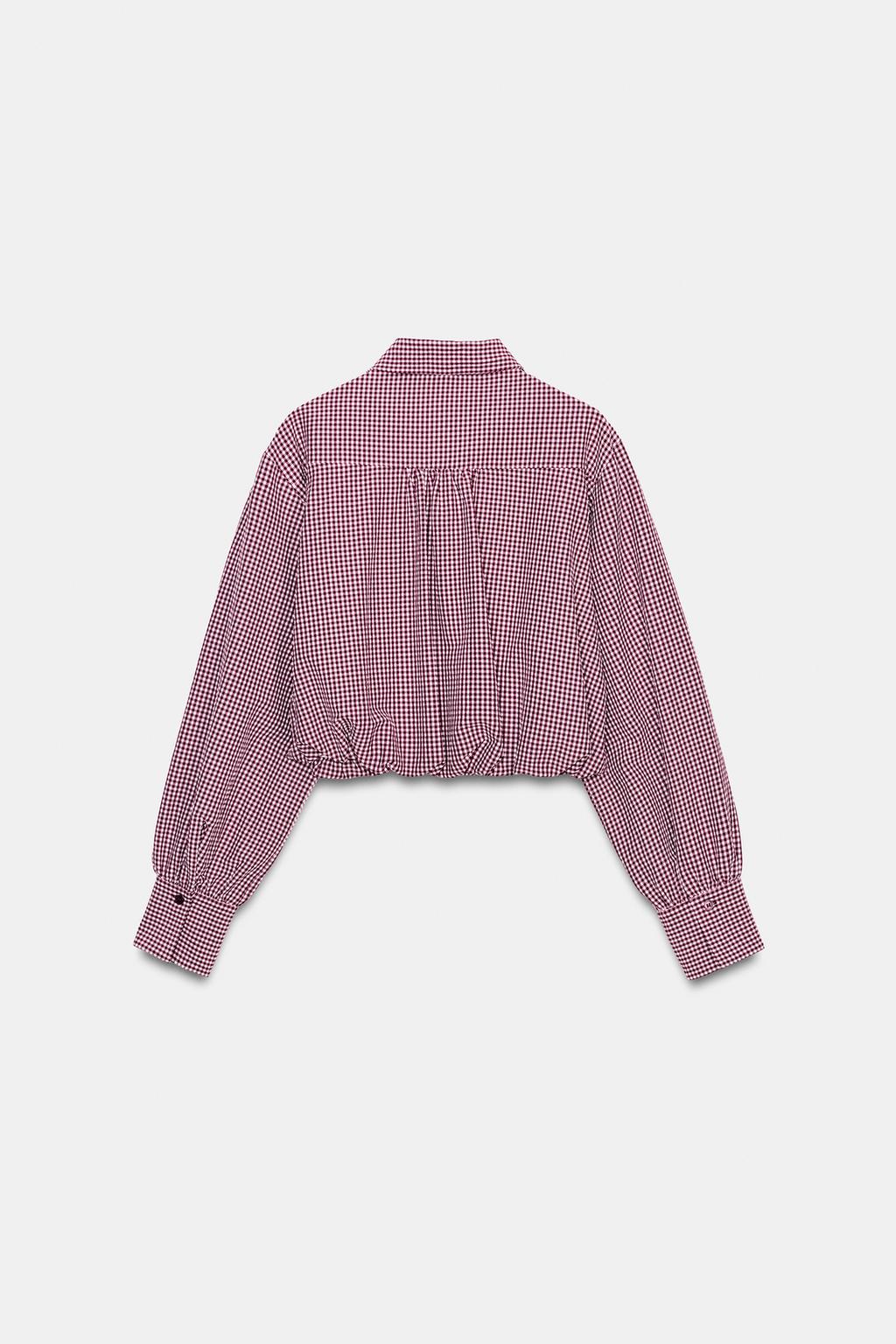 УКОРОЧЕННАЯ РУБАШКА В КЛЕТКУ ВИШИ