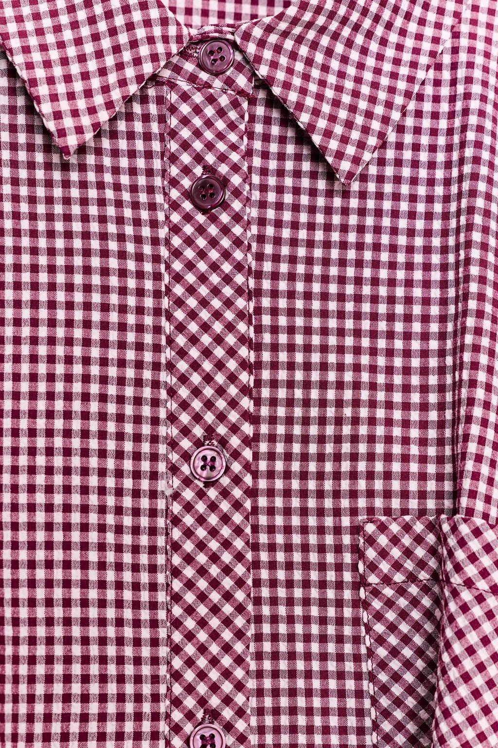 УКОРОЧЕННАЯ РУБАШКА В КЛЕТКУ ВИШИ