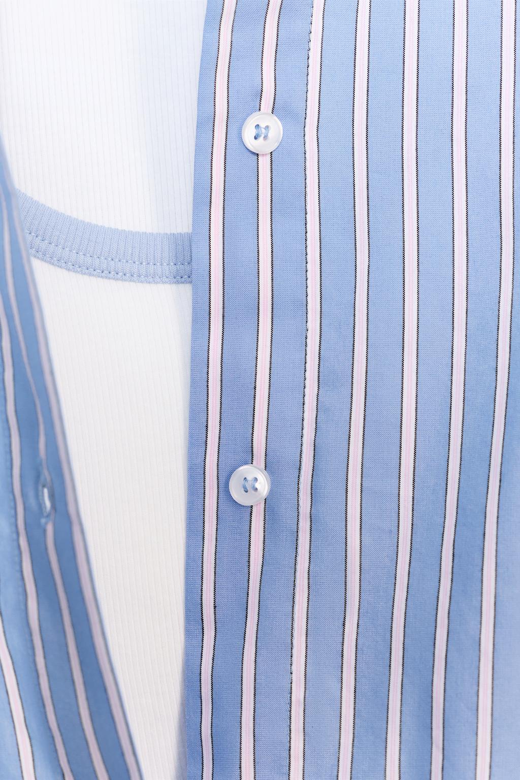 РУБАШКА ОВЕРСАЙЗ С РЕМНЕМ И ФУТБОЛКОЙ