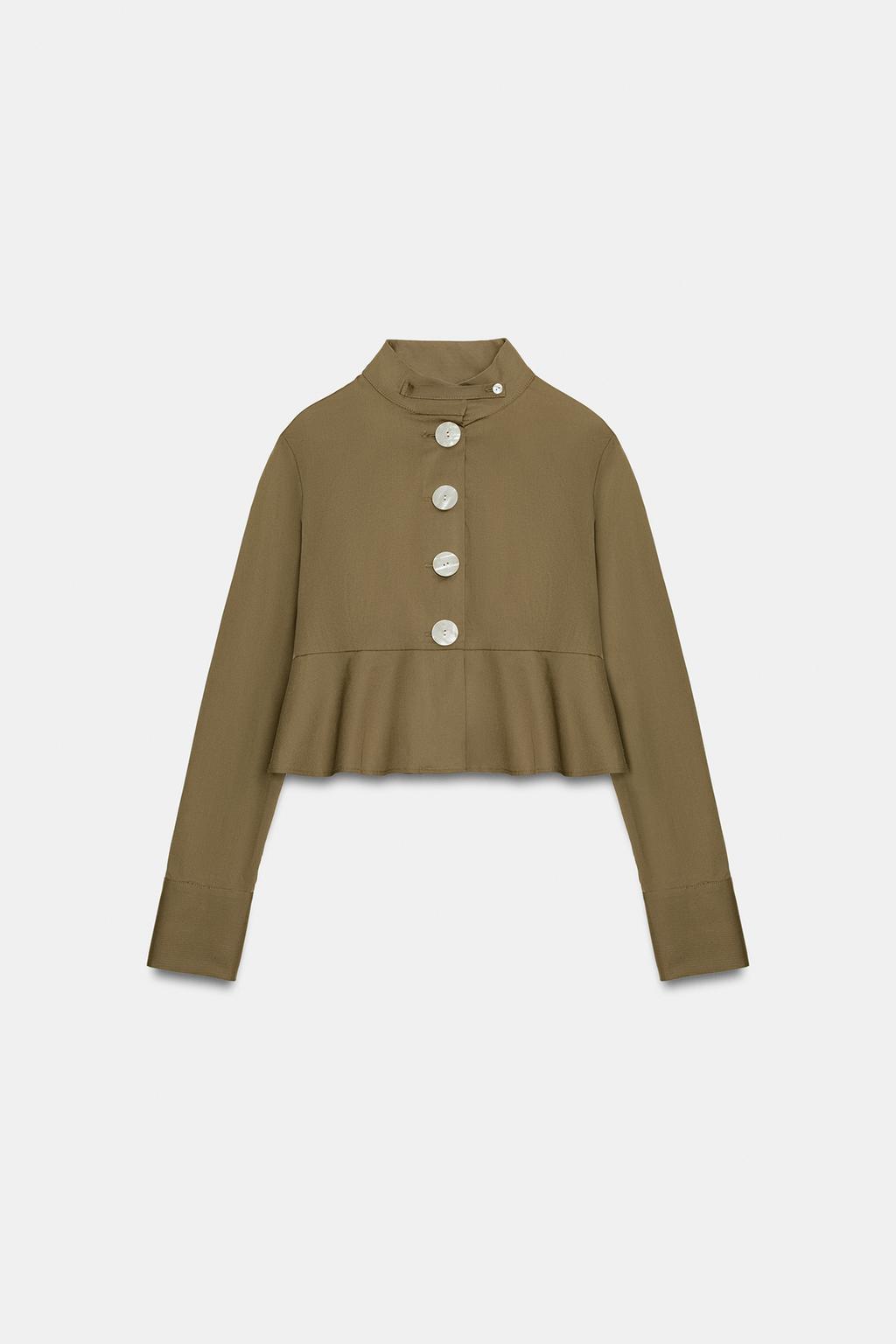 РУБАШКА ИЗ ПОПЛИНА НА ПУГОВИЦАХ