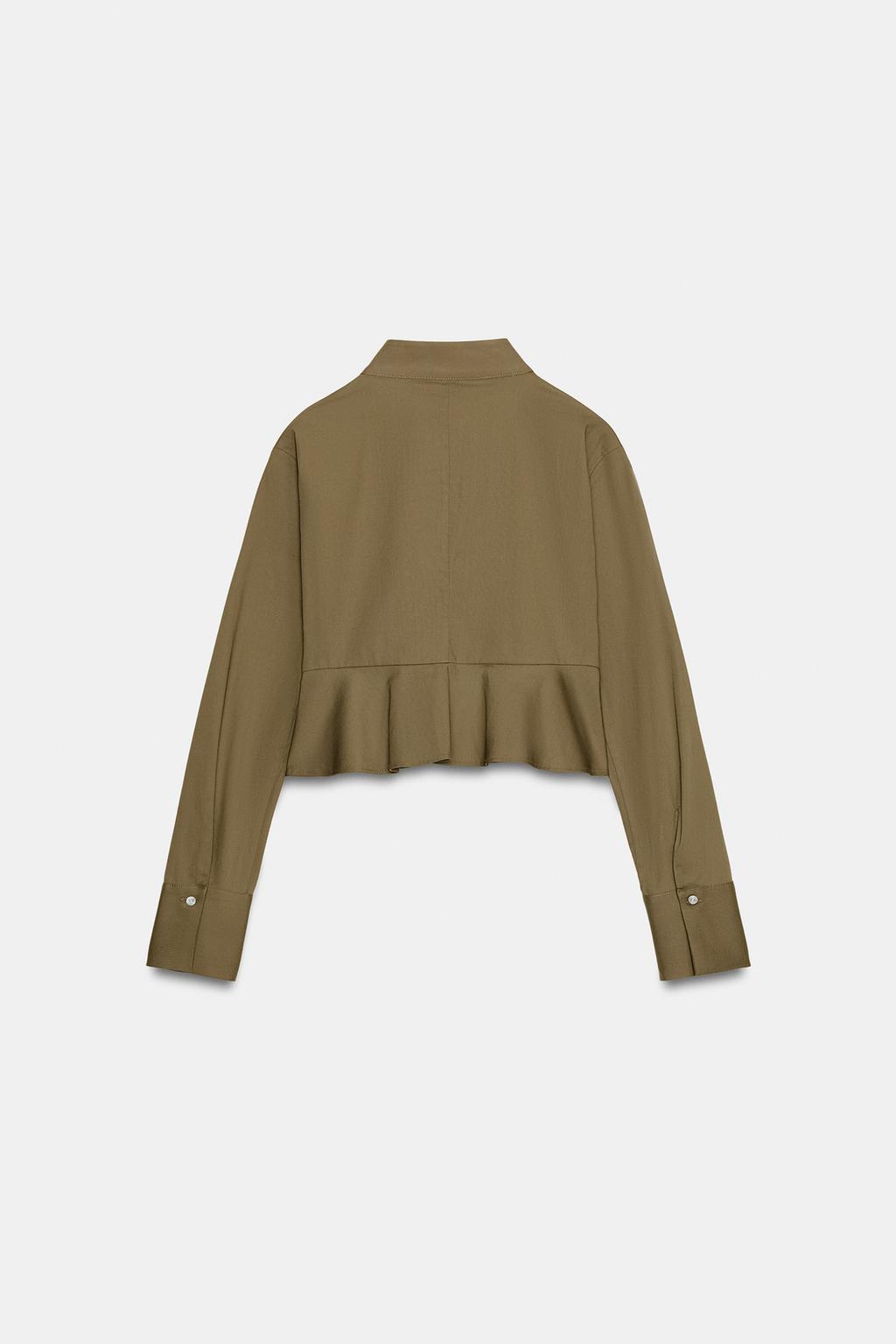 РУБАШКА ИЗ ПОПЛИНА НА ПУГОВИЦАХ