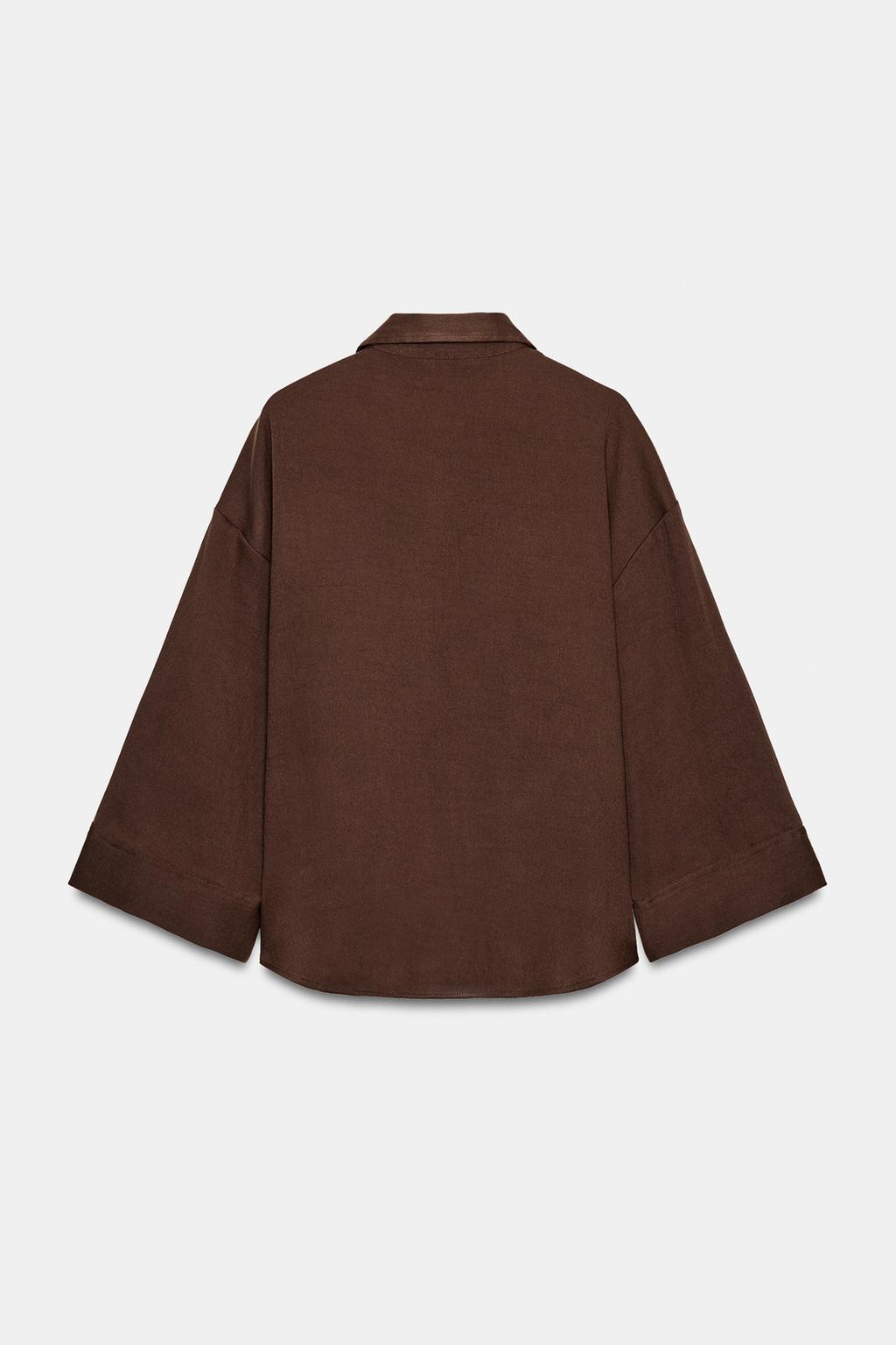 РУБАШКА ОВЕРСАЙЗ С ШИРОКИМИ РУКАВАМИ