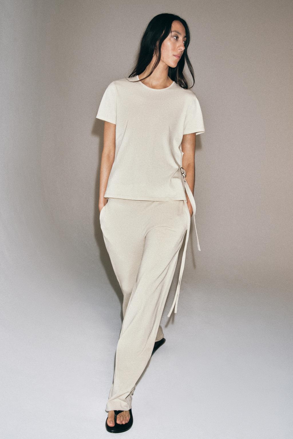 БРЮКИ ПРЯМОГО КРОЯ НА ШНУРКЕ