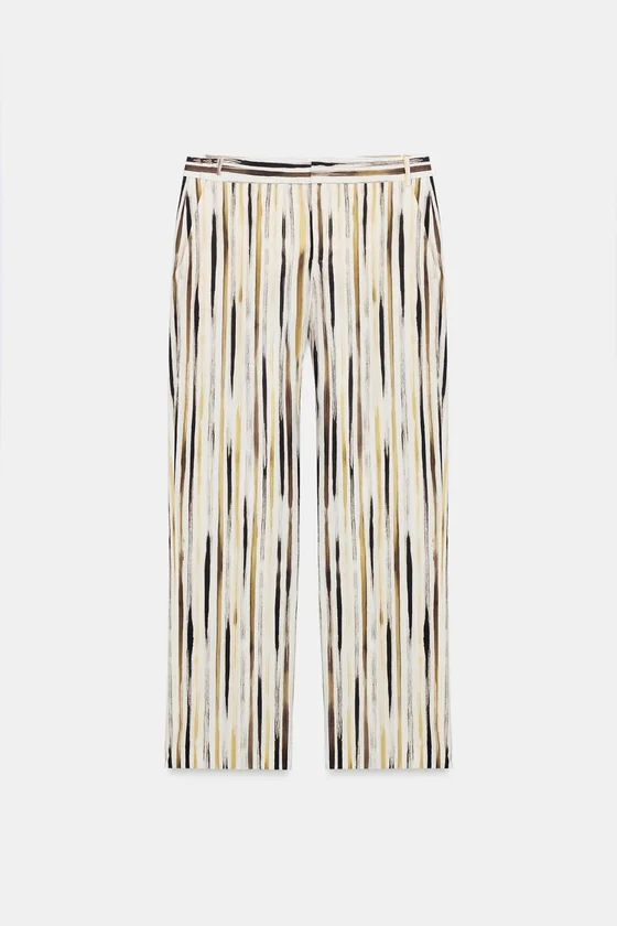 БРЮКИ ИЗ ПОПЛИНА В ПОЛОСКУ — коллекция Zara «ZW»