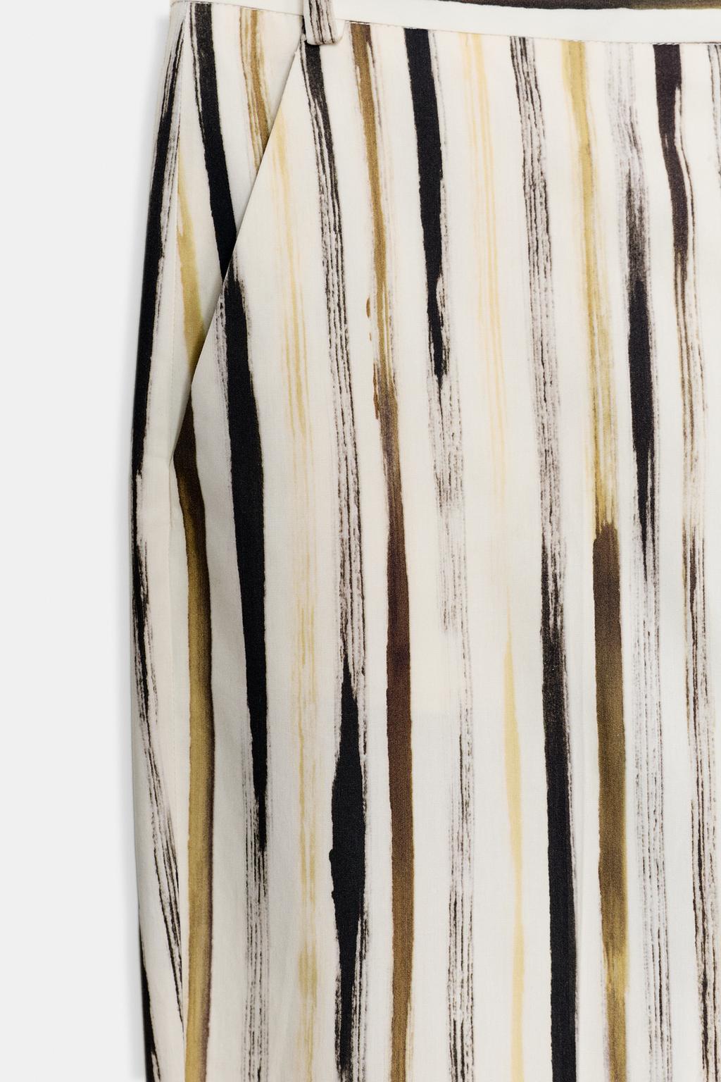 БРЮКИ ИЗ ПОПЛИНА В ПОЛОСКУ — коллекция Zara «ZW»