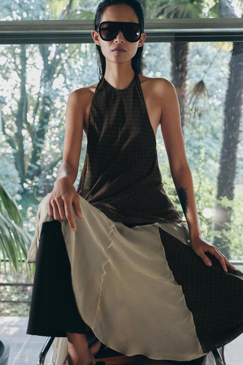 АСИММЕТРИЧНОЕ КОМБИНИРОВАННОЕ ПЛАТЬЕ из коллекции «ZW»