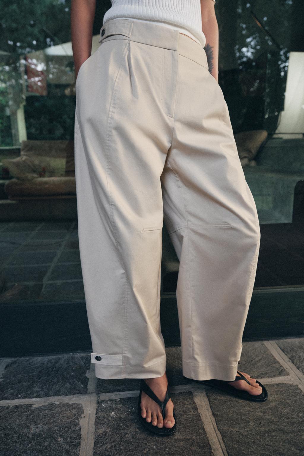 БРЮКИ ЧИНОС С ХЛЯСТИКАМИ — коллекция Zara «ZW»