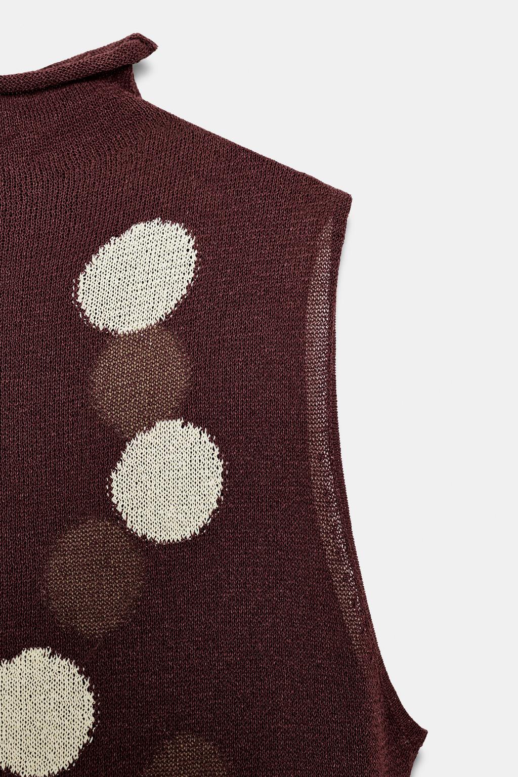 ТРИКОТАЖНОЕ ПЛАТЬЕ В ГОРОШЕК