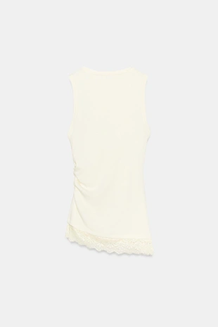 Топ с драпировкой и кружевом- Заказать в России