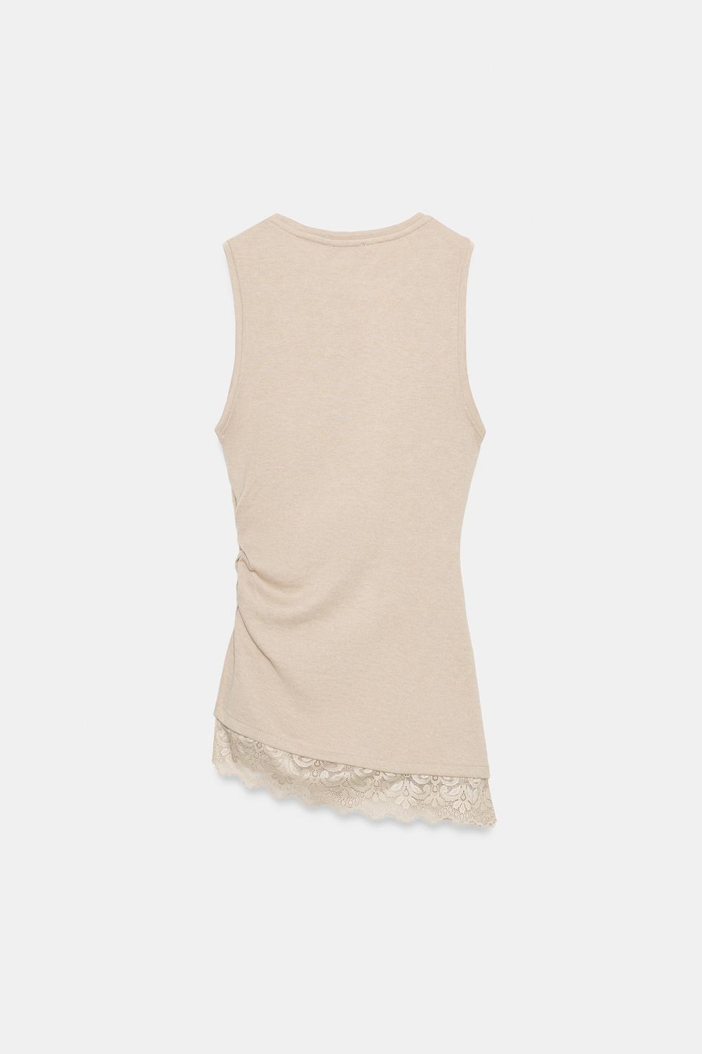 ТОП С ДРАПИРОВКОЙ И КРУЖЕВОМ