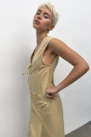 Платье миди из габардина- Заказать в России