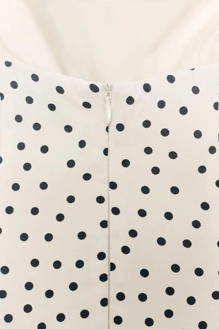 Платье миди в горошек