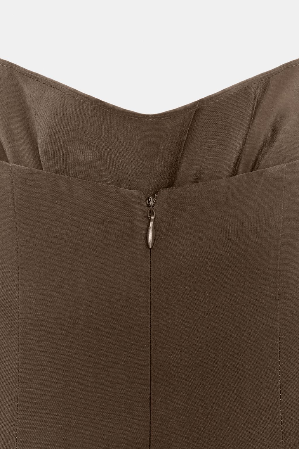 ПЛАТЬЕ МИДИ С ГОРЛОВИНОЙ ХАЛТЕР