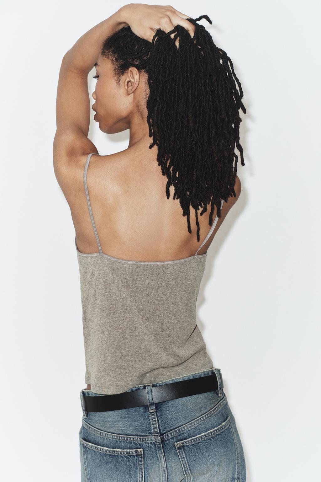 ХЛОПКОВЫЙ ТОП НА БРЕТЕЛЯХ