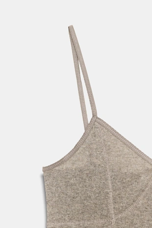 Хлопковый топ на бретелях- Заказать в России