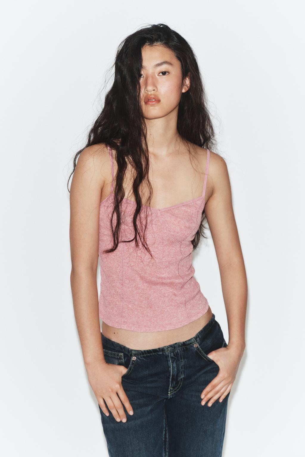 ХЛОПКОВЫЙ ТОП НА БРЕТЕЛЯХ