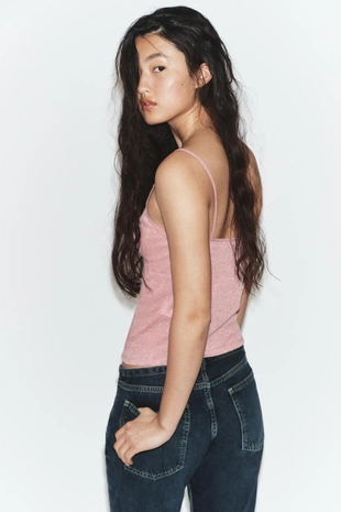 Хлопковый топ на бретелях