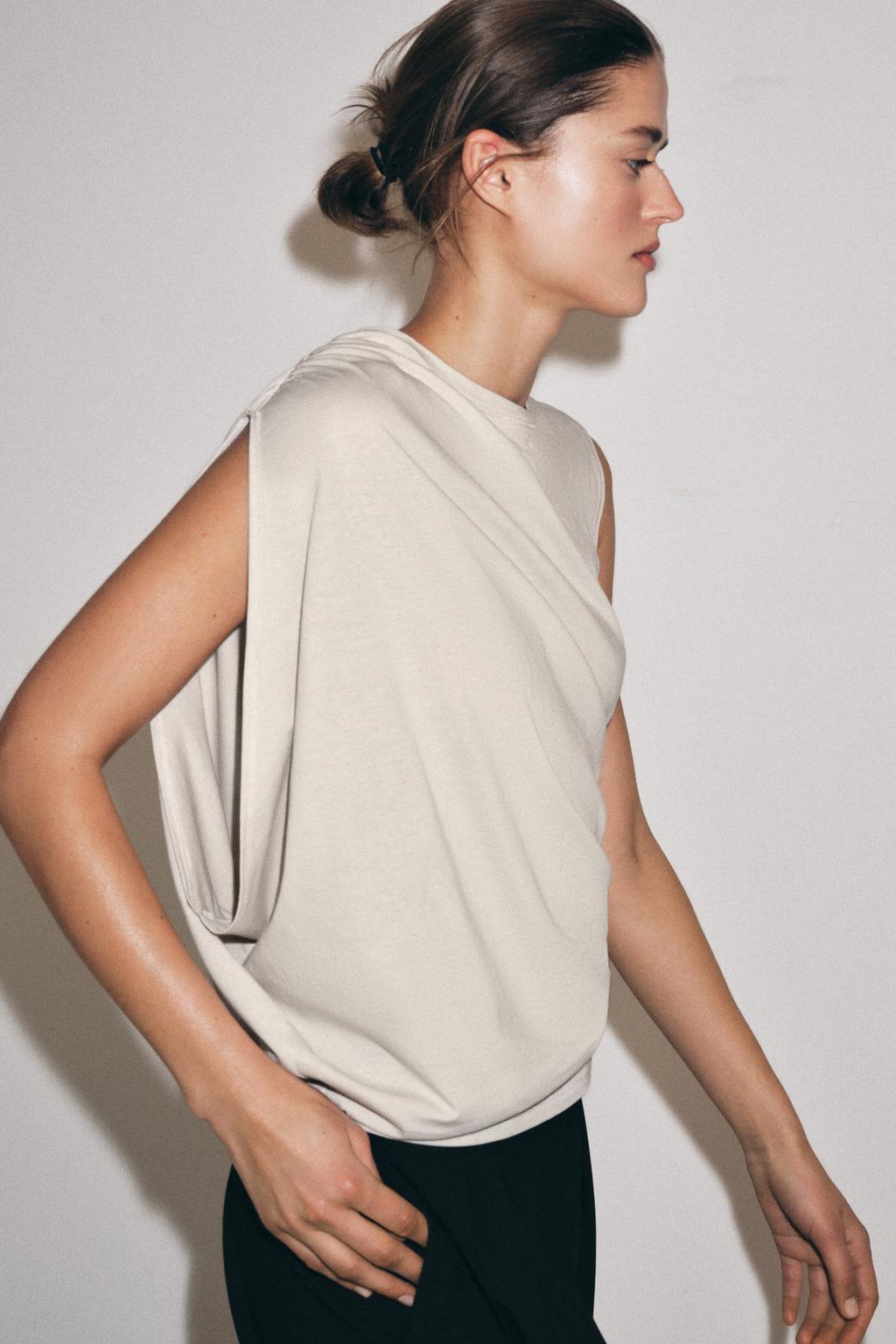 ДРАПИРОВАННЫЙ ТОП АСИММЕТРИЧНОГО КРОЯ