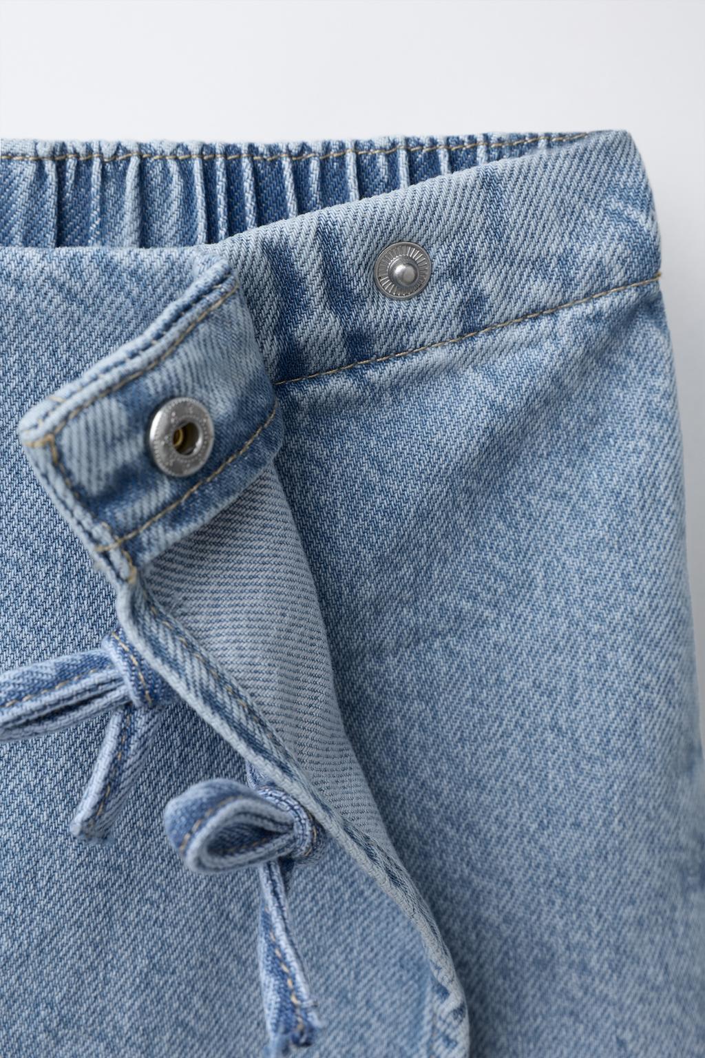 ДЖИНСОВАЯ ЮБКА-ШОРТЫ С БАНТАМИ