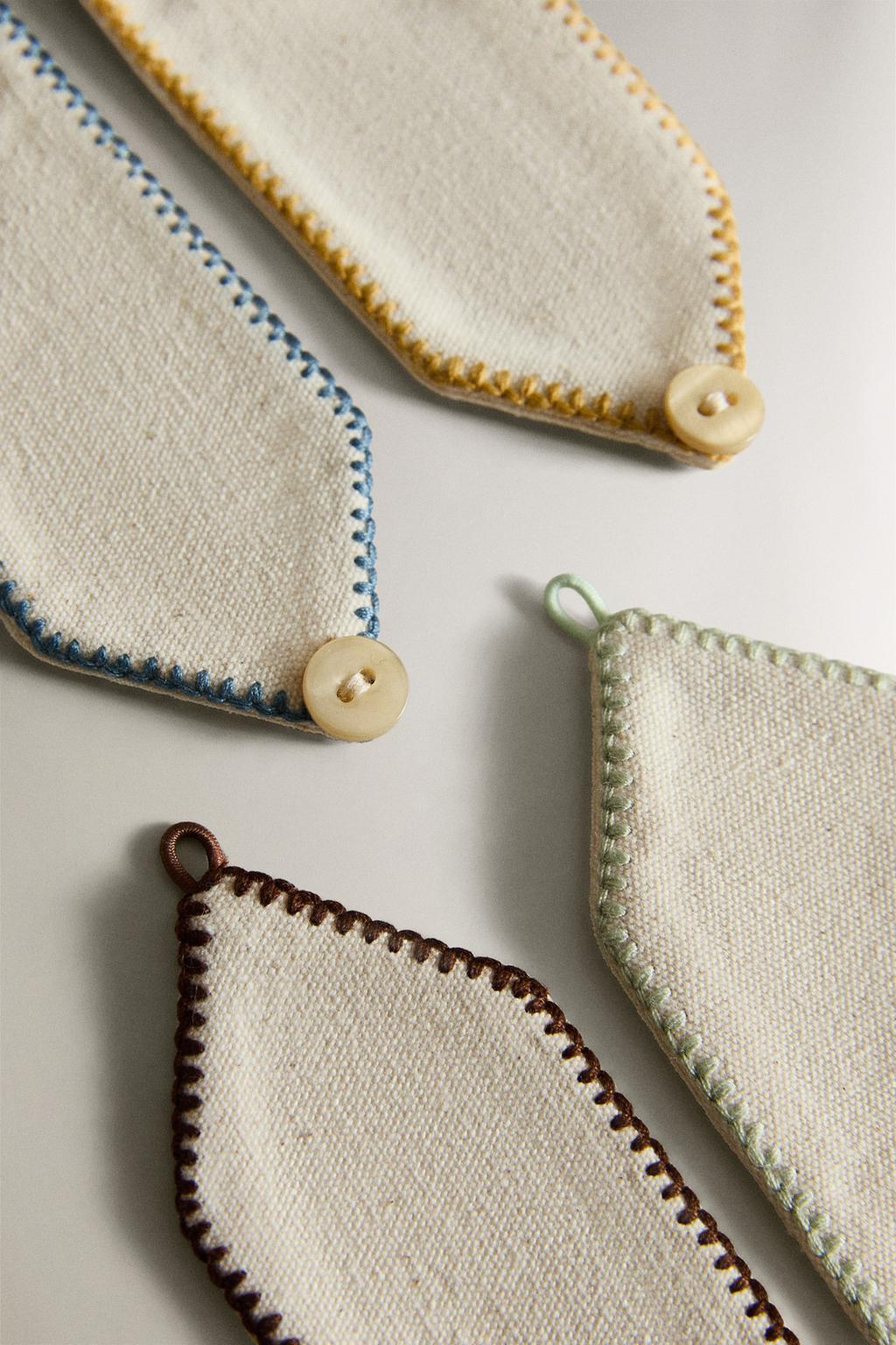 Набор держателей для салфеток с вышивкой на пасху (набор из 4 шт.)