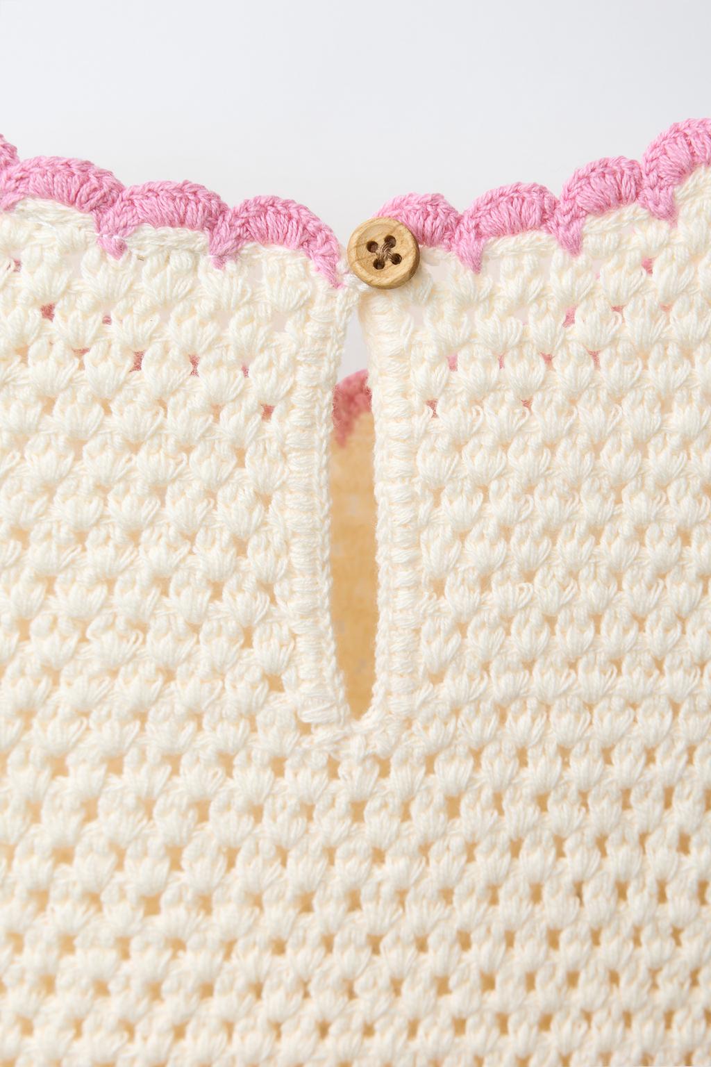 ТОП ИЗ КРУЖЕВА КРОШЕ С ЦВЕТАМИ