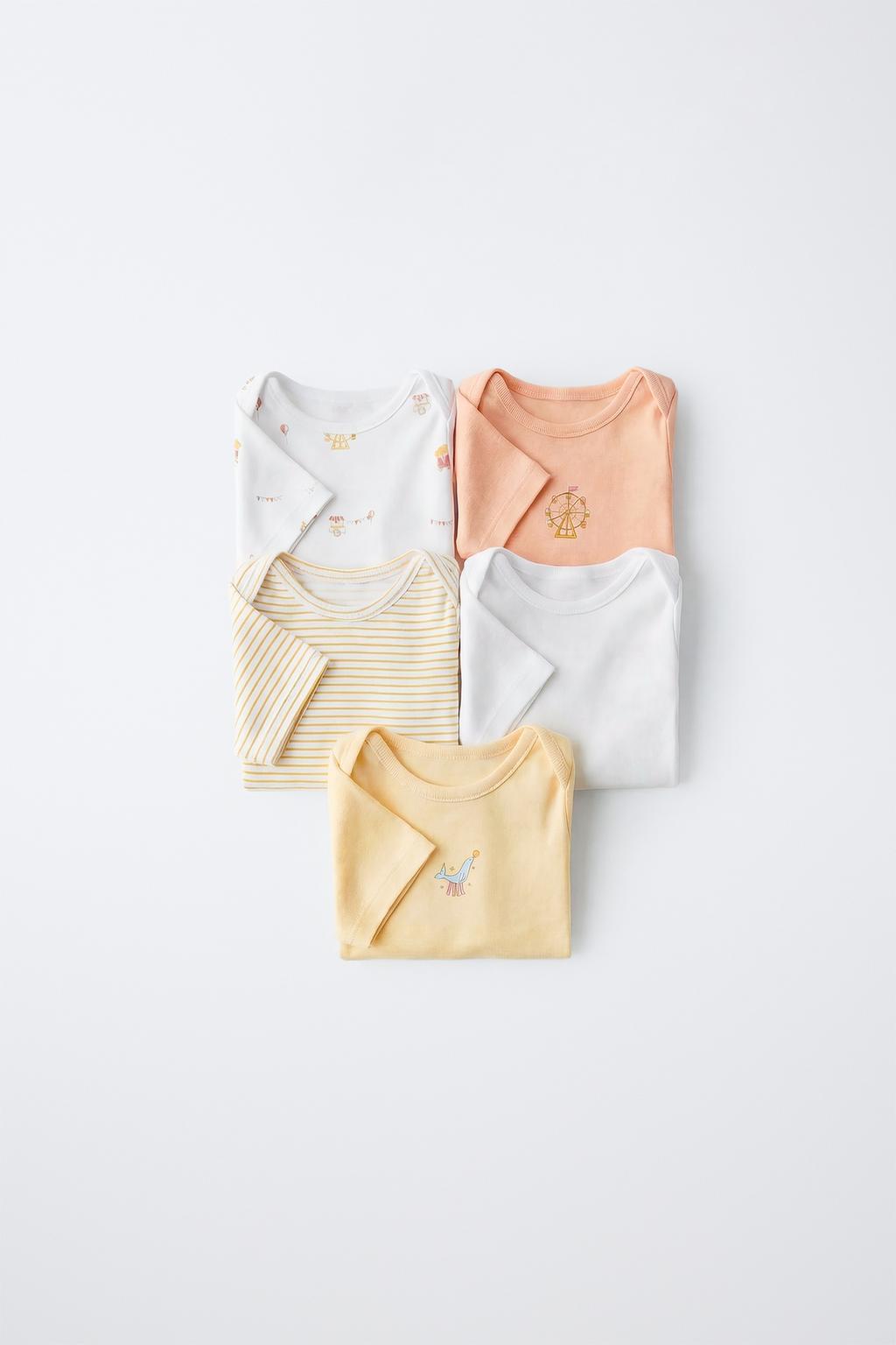 Набор из 5 боди с цирковым принтом