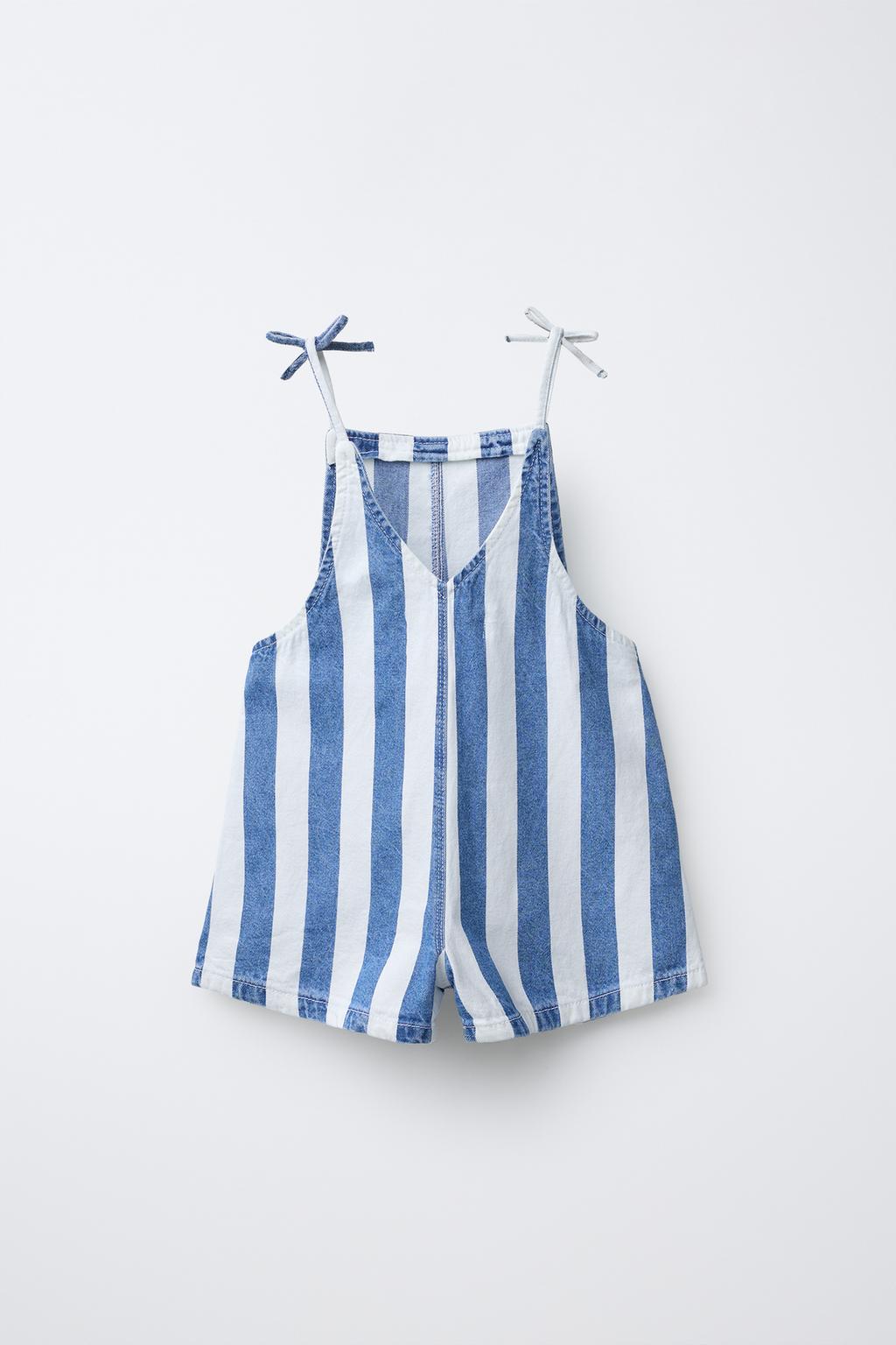 КОРОТКИЙ КОМБИНЕЗОН В ВОЛНИСТУЮ ПОЛОСКУ