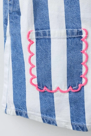 Короткий комбинезон в волнистую полоску- Заказать в России