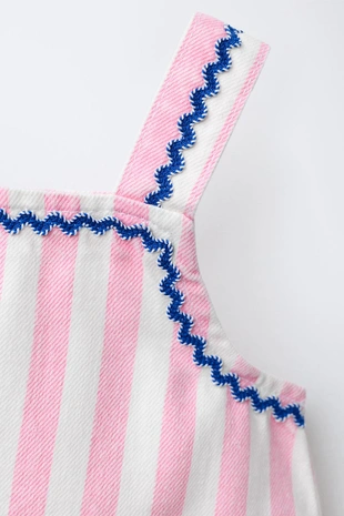 Топ из саржи в полоску- Заказать в России