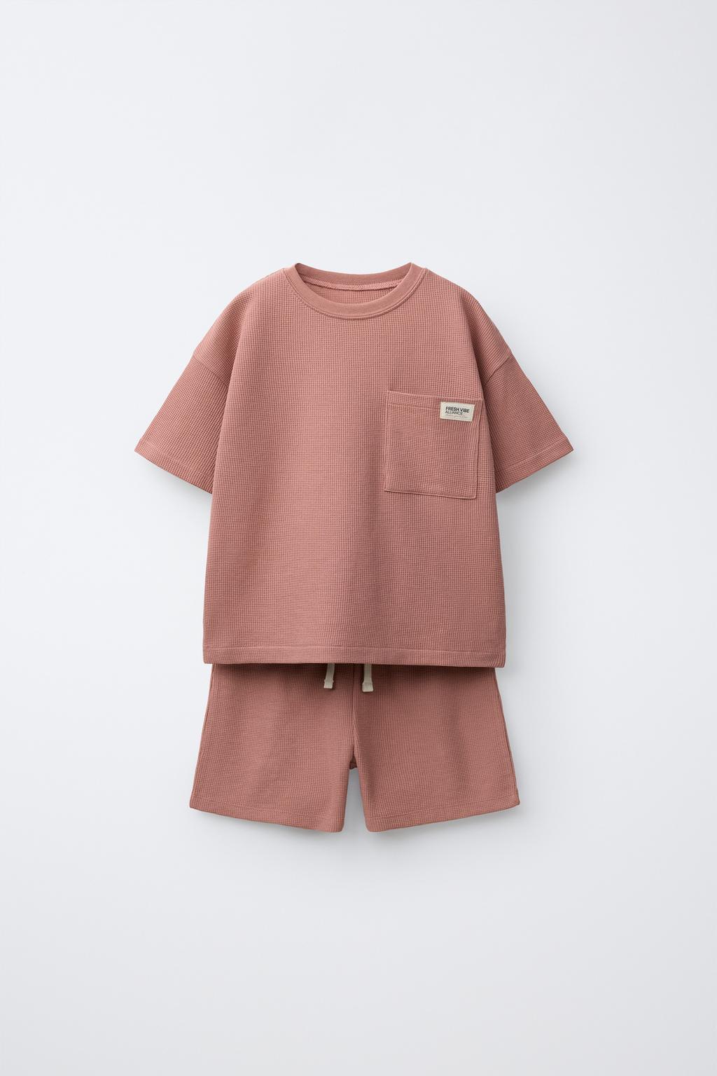 Пижама с махровыми манжетами zara для детей 1 1/2-6 лет