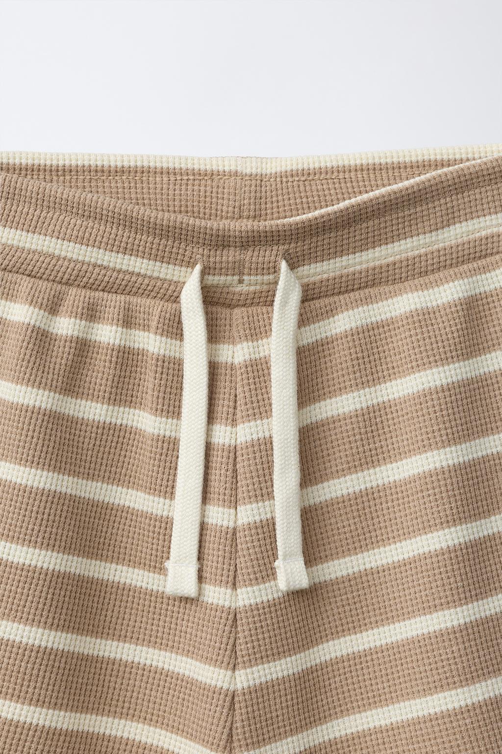 Пижама из вафельной ткани в полоску для детей от 1,5 до 6 лет