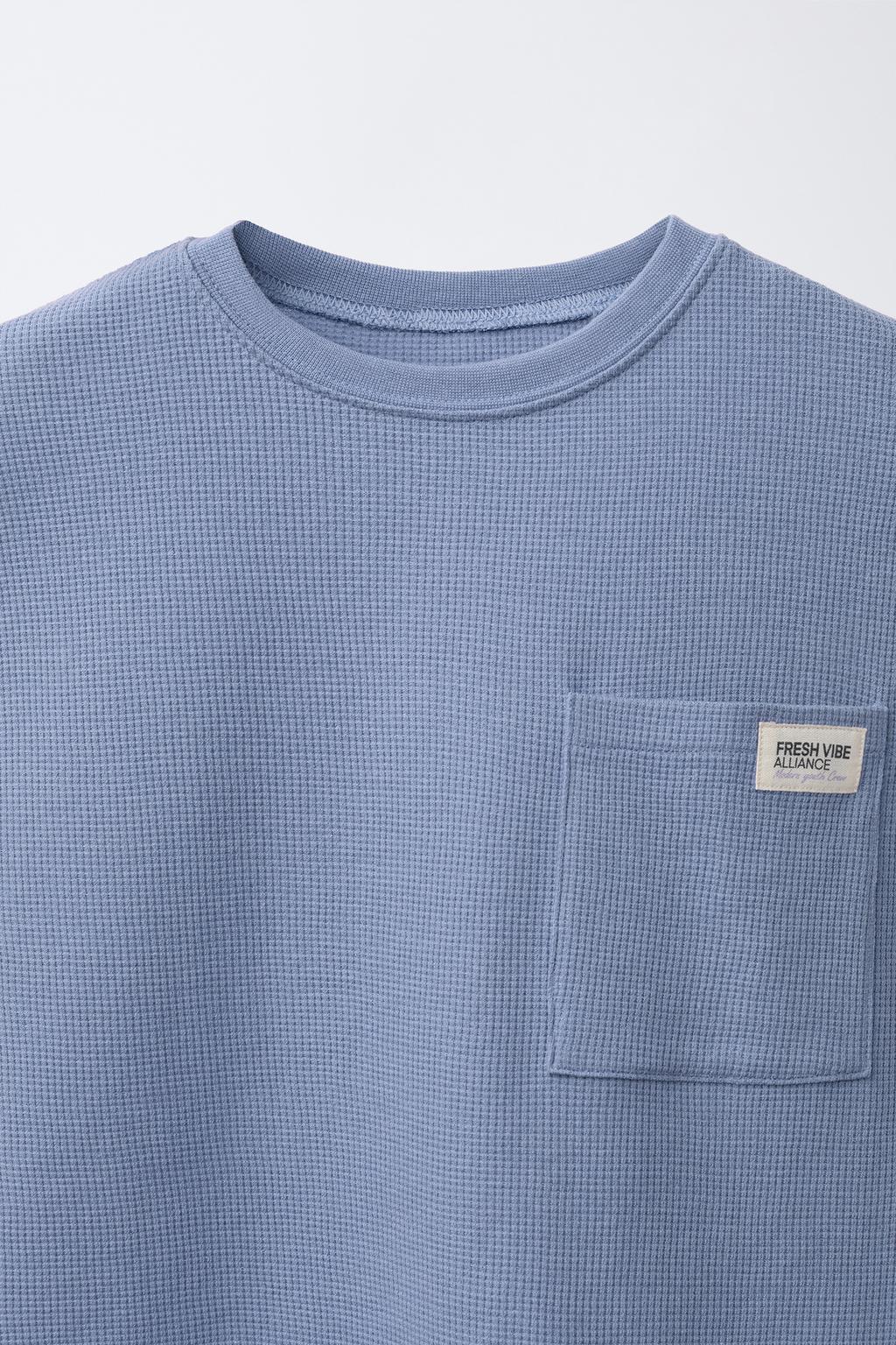 Пижама из вафельного трикотажа zara для детей от 1,5 до 6 лет