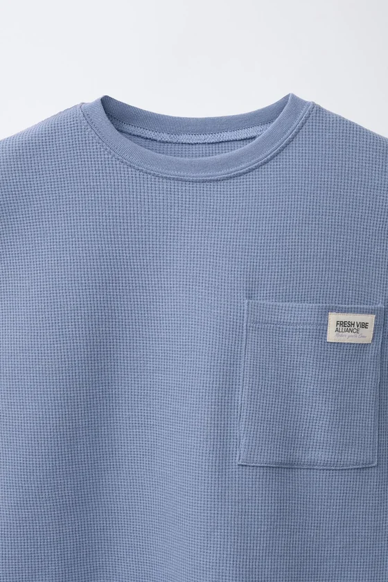Пижама из вафельного трикотажа zara для детей от 1,5 до 6 лет