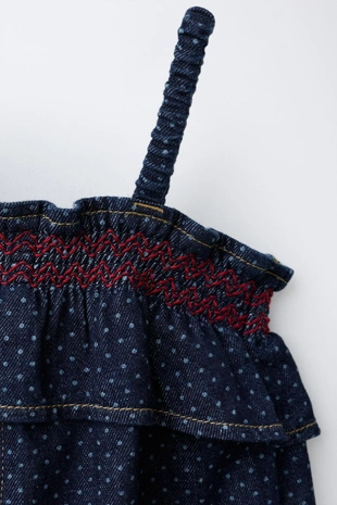 Длинный комбинезон в горошек- Заказать в России