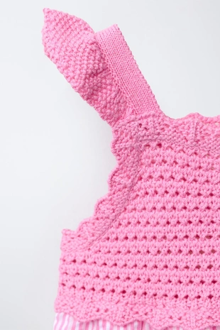 Комбинированное трикотажное платье с сердечками- Заказать в России