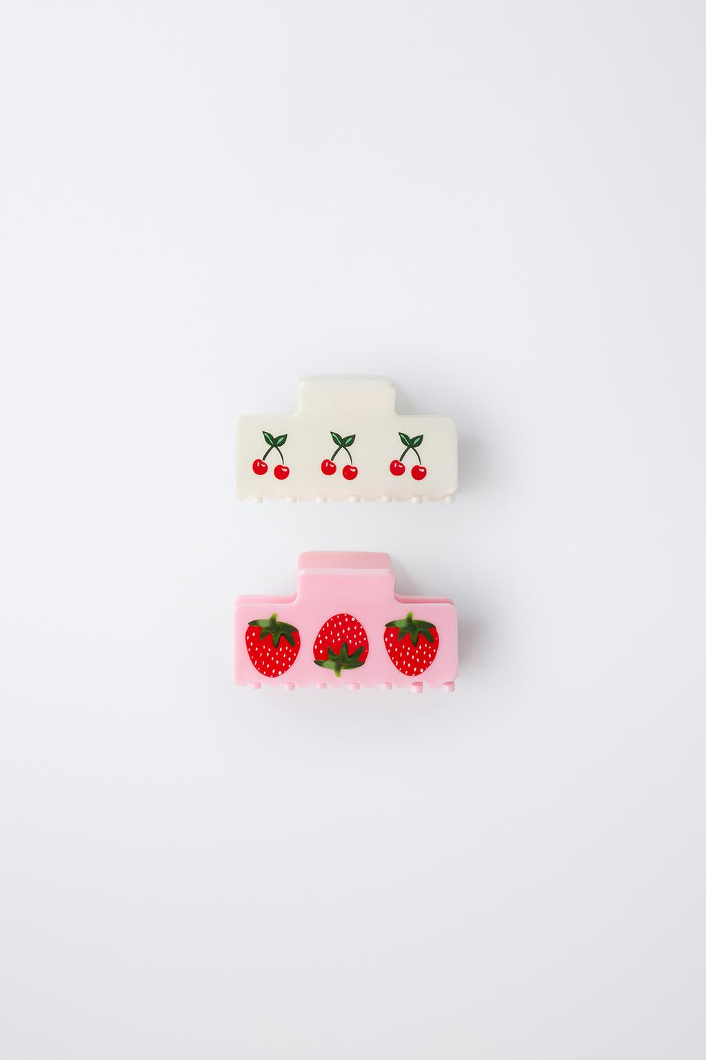 НАБОР ИЗ 2 ЗАКОЛОК «КЛУБНИКА И ВИШНЯ»